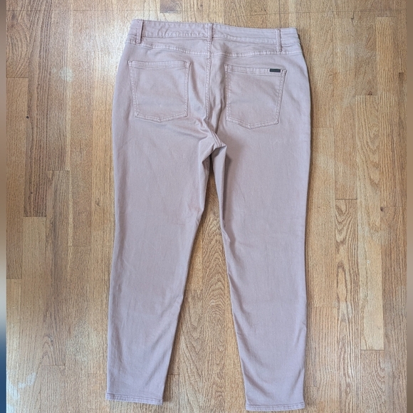 🌸 White House Black Market Skinny Ankle Jeans 🌸 High-Rise Mauve Blush Size 14 - Picture 9 of 13